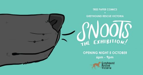 Snoots the Exhibition! Art Show raising funds for Greyhound Rescue | Pop Art Puppy Dogs