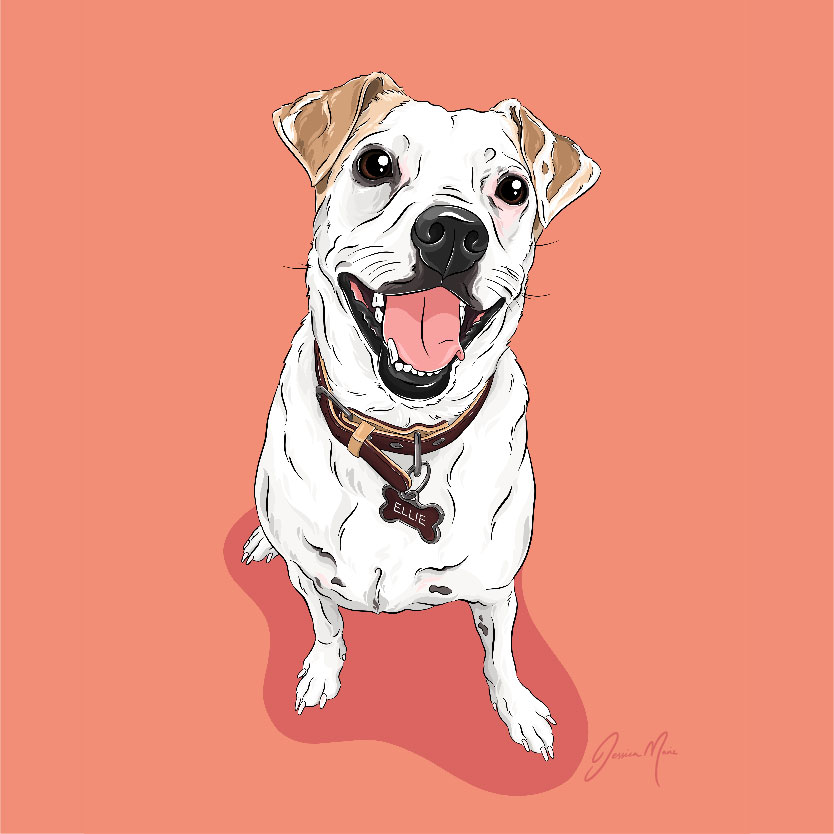 Ellie Canvas Print Pet Portrait | Pop Art Puppy Dogs