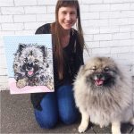 Elki the Keeshond and her Pet Portrait Review | Pop Art Puppy Dogs