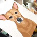 Winnie's Pet Portrait in Progress | Pop Art Puppy Dogs