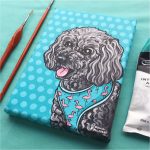 Prudence the Miniature Poodle Hand Painted Pet Portrait | Pop Art Puppy Dogs