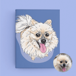 Blaize the German Spitz Dog Illustration — Custom Pet Portrait | Pop Art Puppy Dogs