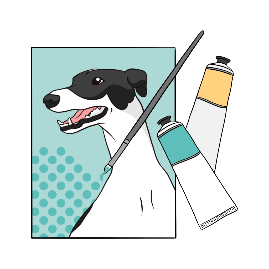 Hand Painted Dog Portrait — Dog Painting | Pop Art Puppy Dogs