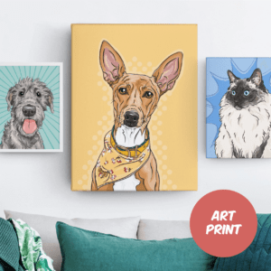 Custom Pet Portrait - Art Print & Canvas | Pop Art Puppy Dogs