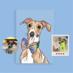 Pet Portrait Pack — Gino the Italian Greyhound | Pop Art Puppy Dogs
