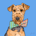 Pet Portrait Pack — Fozzie the Airedale Terrier | Pop Art Puppy Dogs