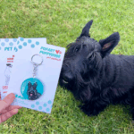 Norman the Scottie Dog Custom Pet Portrait Keychain | Pop Art Puppy Dogs