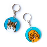 Custom Pet Portrait Keychain | Pop Art Puppy Dogs
