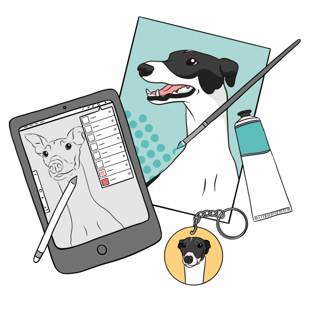 Budd Artwork Creative Process | Pop Art Puppy Dogs